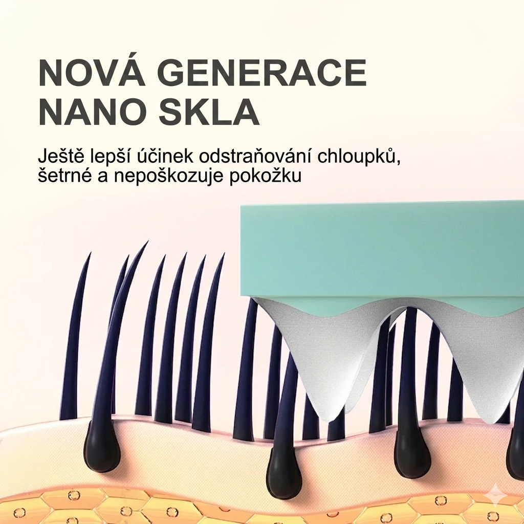Krystalový odstraňovač chloupků pro dokonale hladkou pokožku