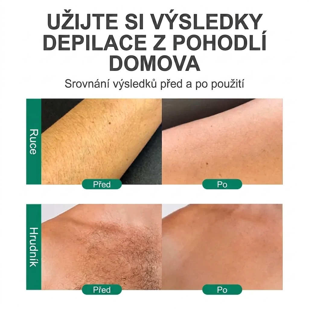 Krystalový odstraňovač chloupků pro dokonale hladkou pokožku