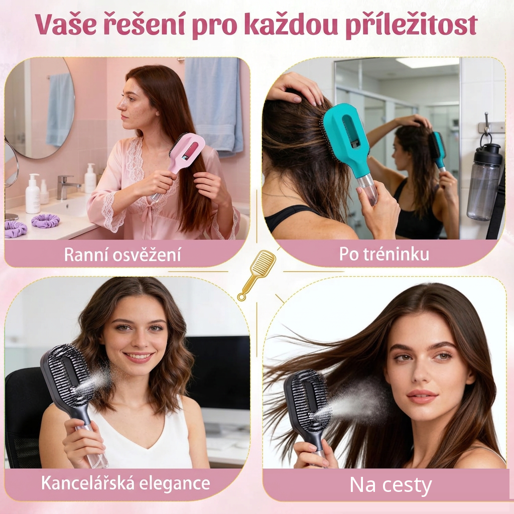 StylerHair – Kartáč na vlasy s rozprašovačem 2v1