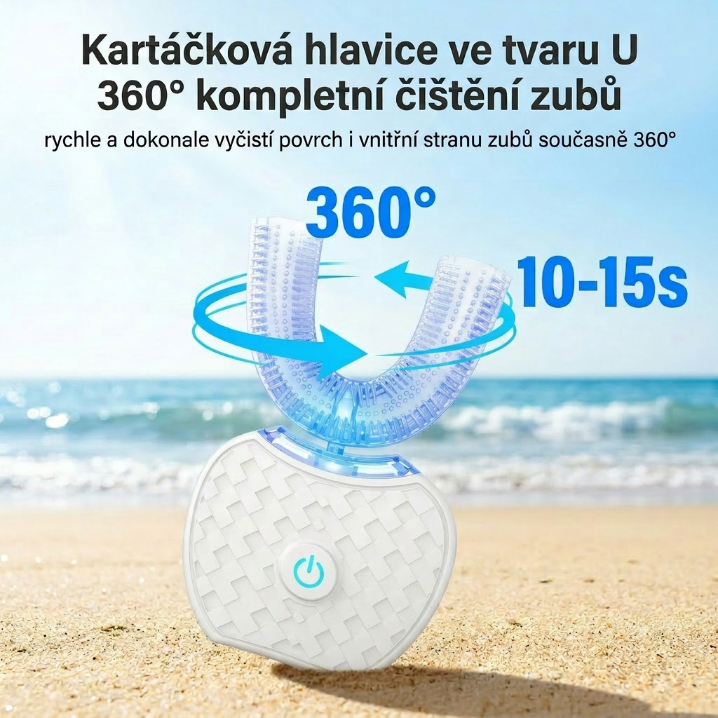 SmartClean 360° sonický zubní kartáček s funkcí bělení