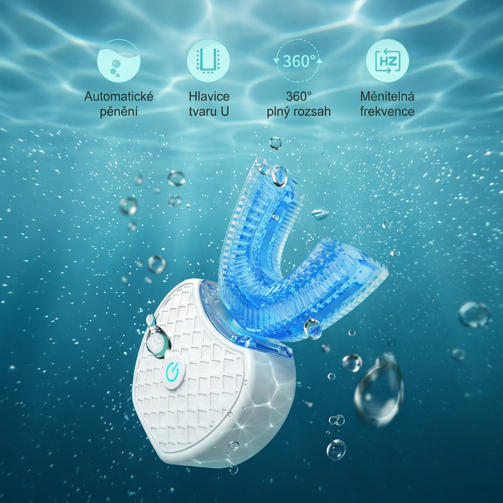 SmartClean 360° sonický zubní kartáček s funkcí bělení
