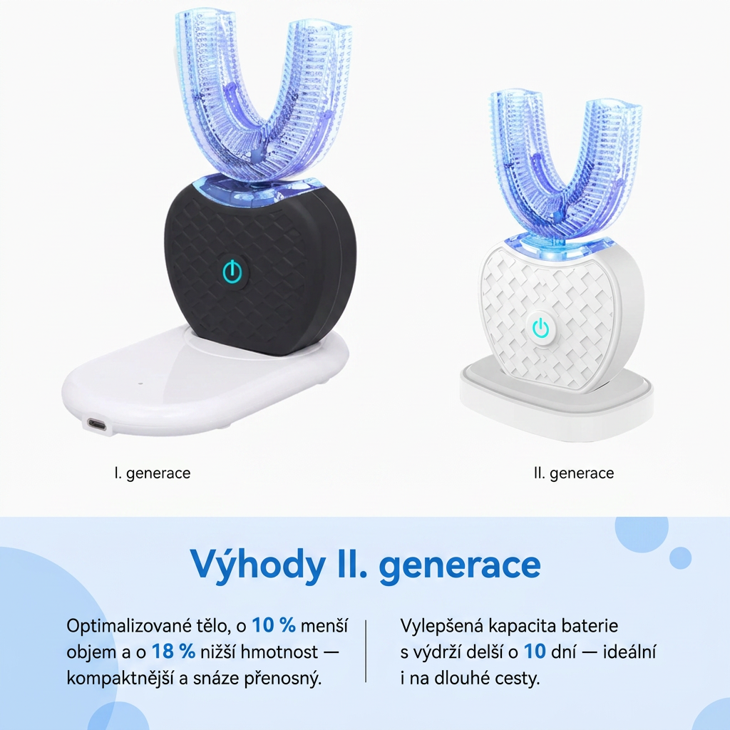 SmartClean 360° sonický zubní kartáček s funkcí bělení
