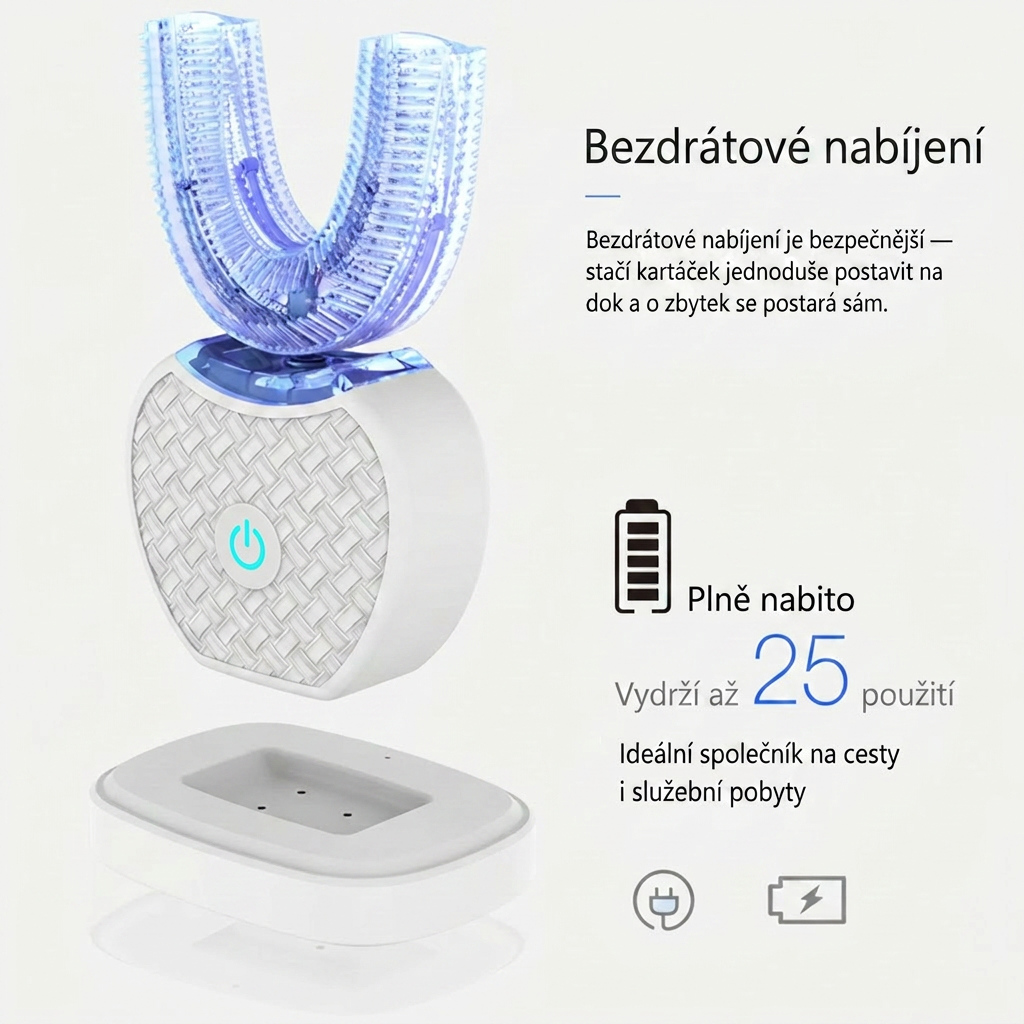 SmartClean 360° sonický zubní kartáček s funkcí bělení