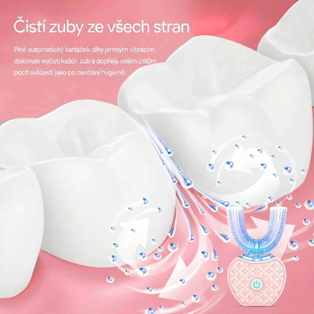 SmartClean 360° sonický zubní kartáček s funkcí bělení