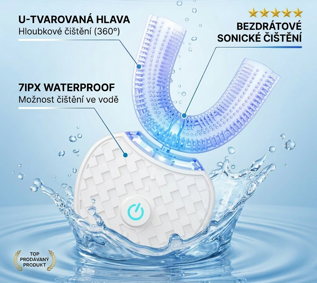SmartClean 360° sonický zubní kartáček s funkcí bělení