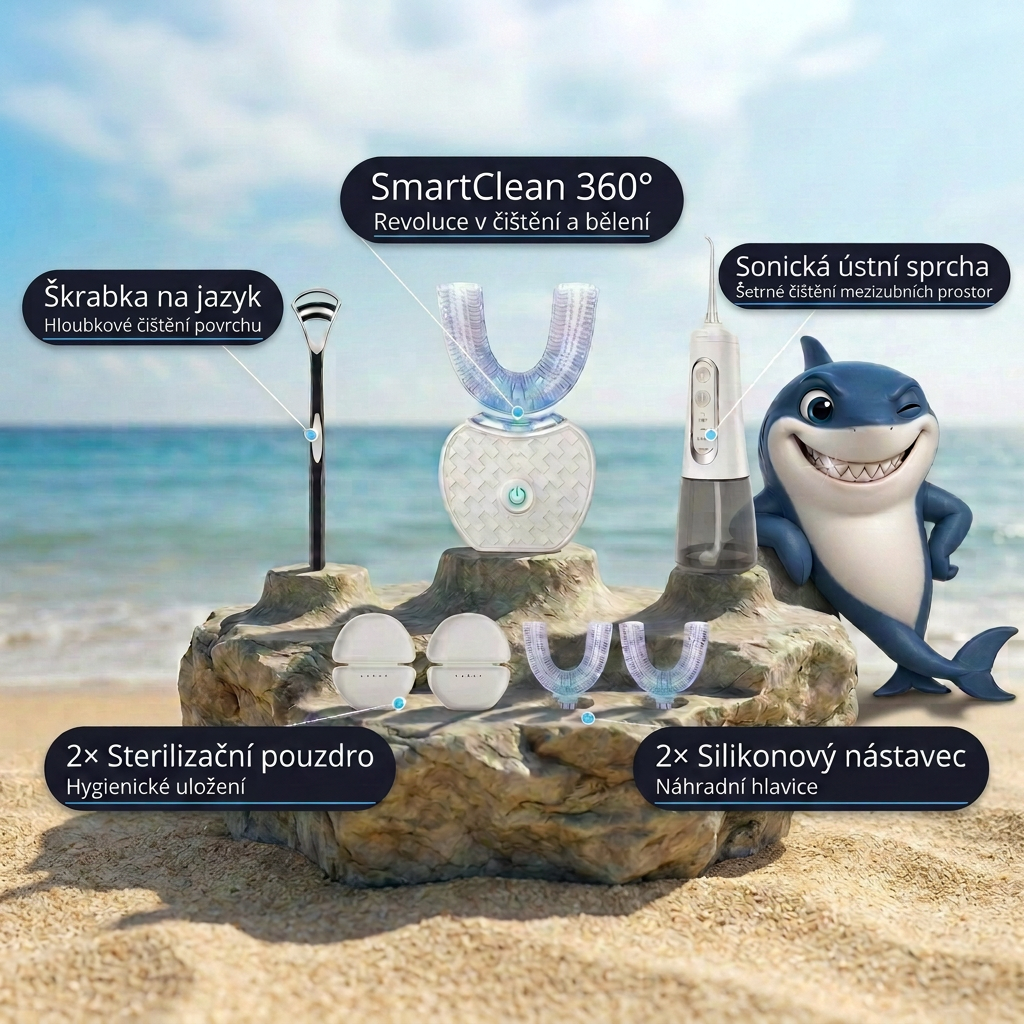 SmartClean 360° sonický zubní kartáček s funkcí bělení